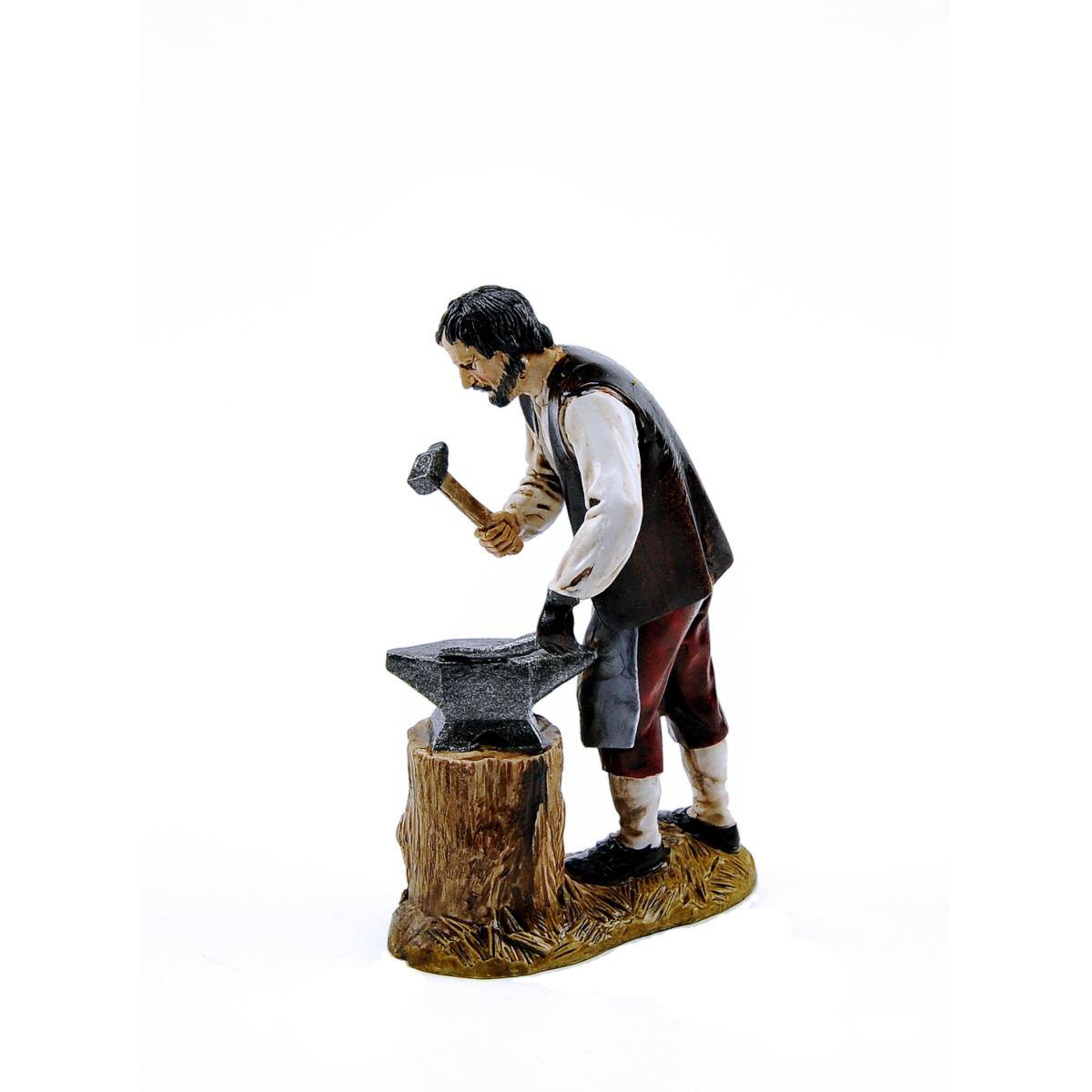 Statua cm.12 Fabbro con Incudine e Martello | Moranduzzo
