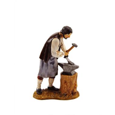 Statua cm.12 Fabbro con Incudine e Martello | Moranduzzo