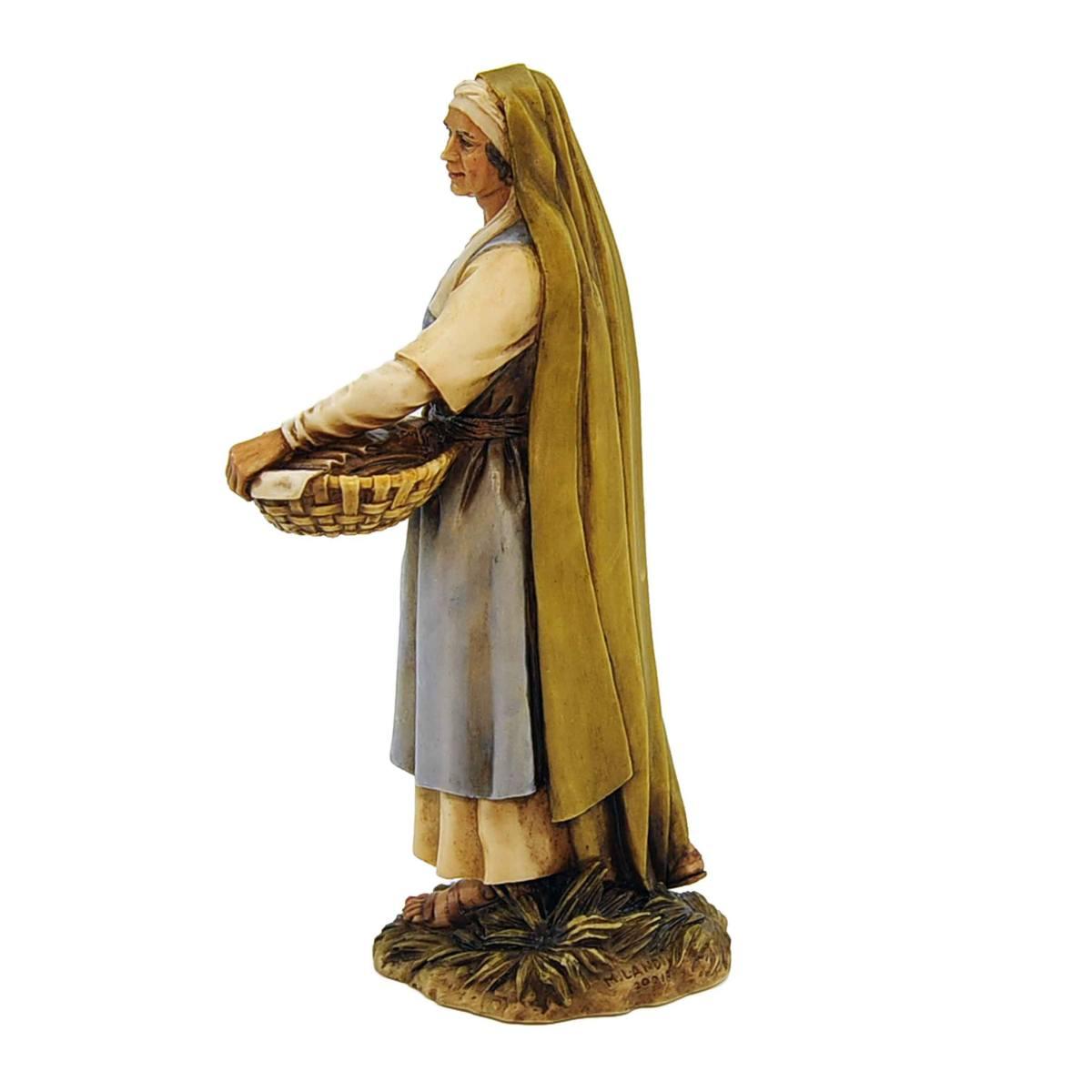 Statua cm.20 Levatrice con Cesta Collection | Moranduzzo