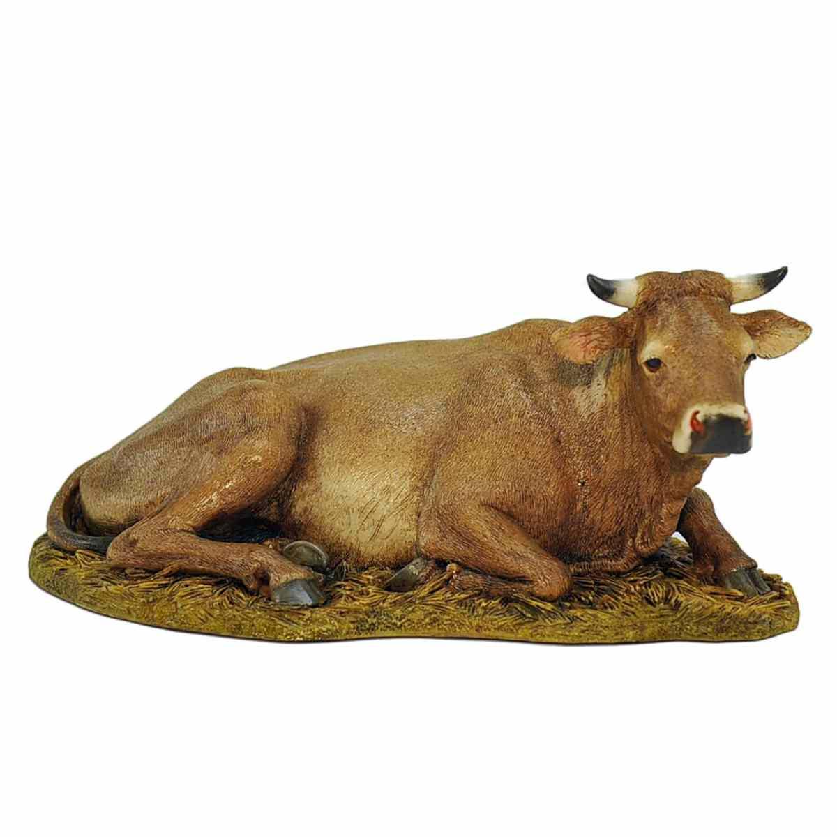 Statua presepe 20 cm bue sdraiato collection