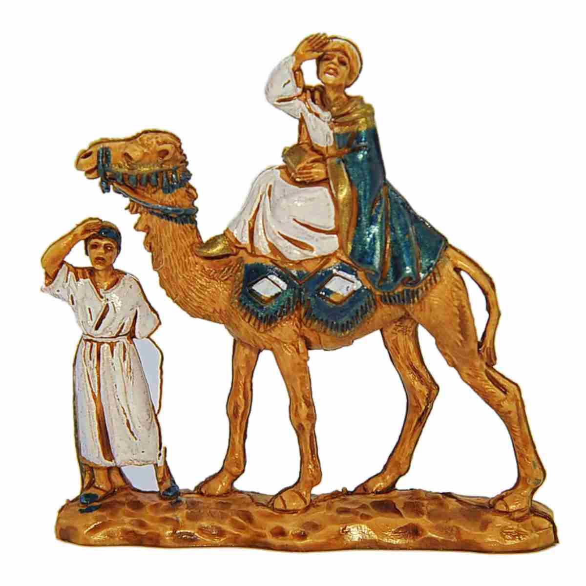 Statua cm.3,5 Re Magi con Cammelli e Cammellieri Set da 3 Pz. |Moranduzzo