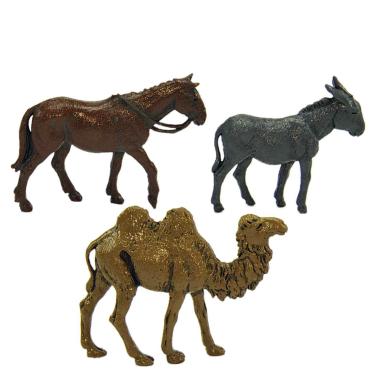 Animali Cammello, Cavallo e Asino cm.6 Animali