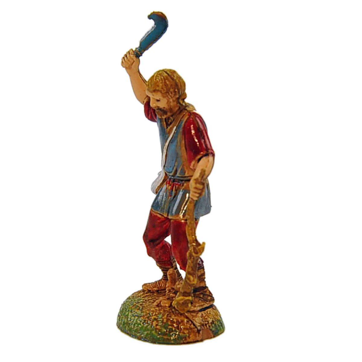 Statua presepe 6 cm boscaiolo con acetta