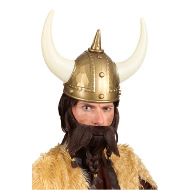 Barba Vikingo Castana con Treccia e Baffi