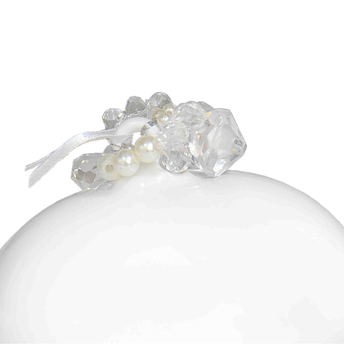 Pallina Natale Vetro cm.12 Goccia con Diamantini 3 Modelli |Moranduzzo