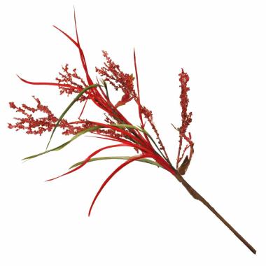 Fiore Natale Rosso con Piume cm.45
