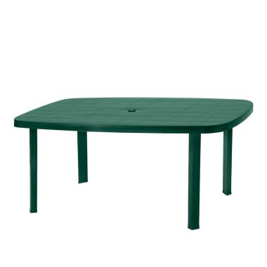 Tavolo Ulisse Ovale Verde Scuro PVC cm.180X90xH79