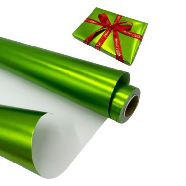 Carta Regalo Natale cm.70x150 Rotolo Verde Metal |PapÃƒÂ  Noel