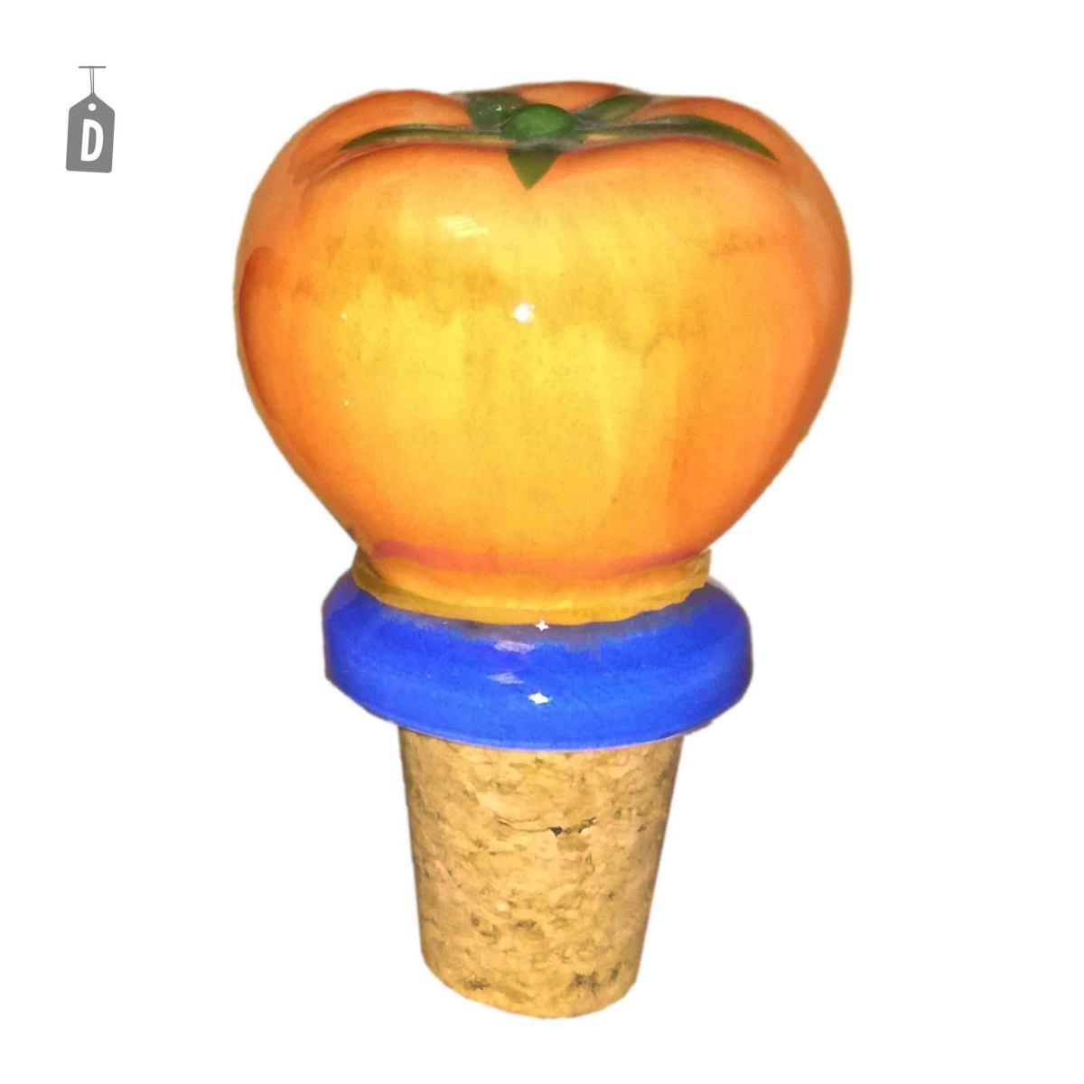 Tappo bottiglia Sughero con Frutta in Ceramica 7 Modelli