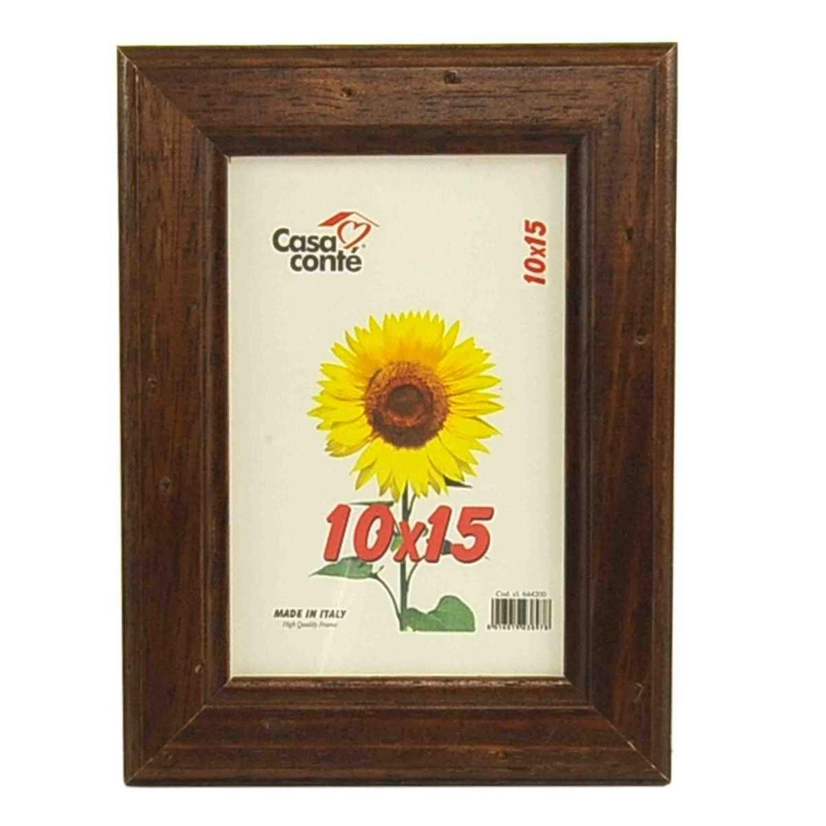 Cornice Portafoto In Legno Rustico 3 Pezzi – Da Appendere Con Spago – Per Foto 10x15,5 Cm