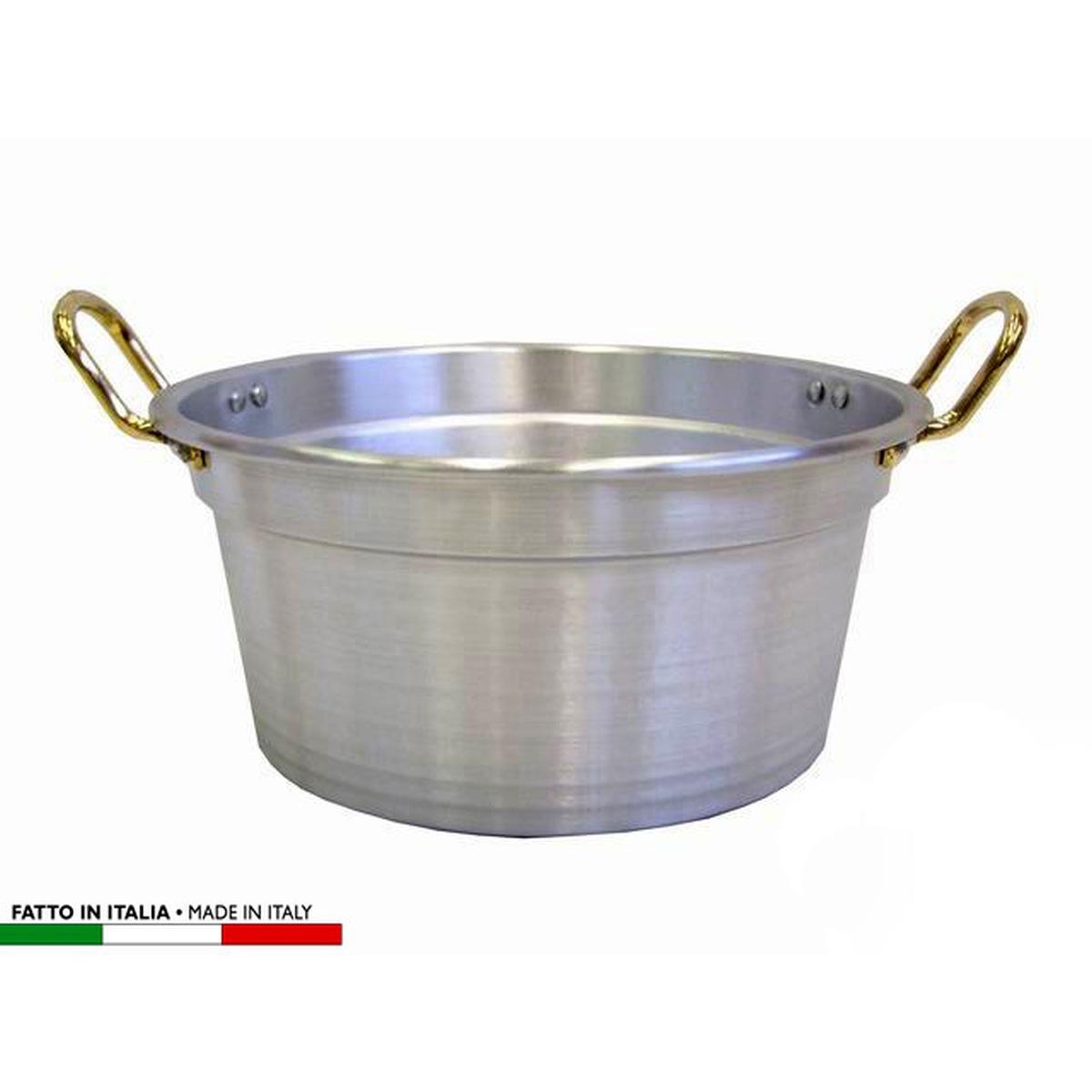 Caldaia Alluminio Manico Ottone cm.Ø32