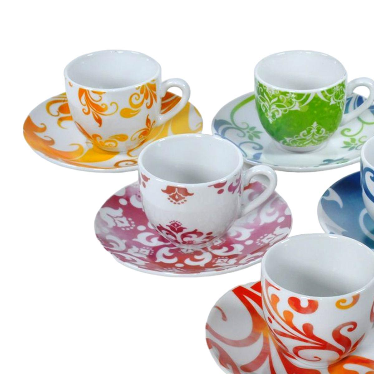 Tazzine Caff Set pz.6 Porcellana Marrakesh | Fade