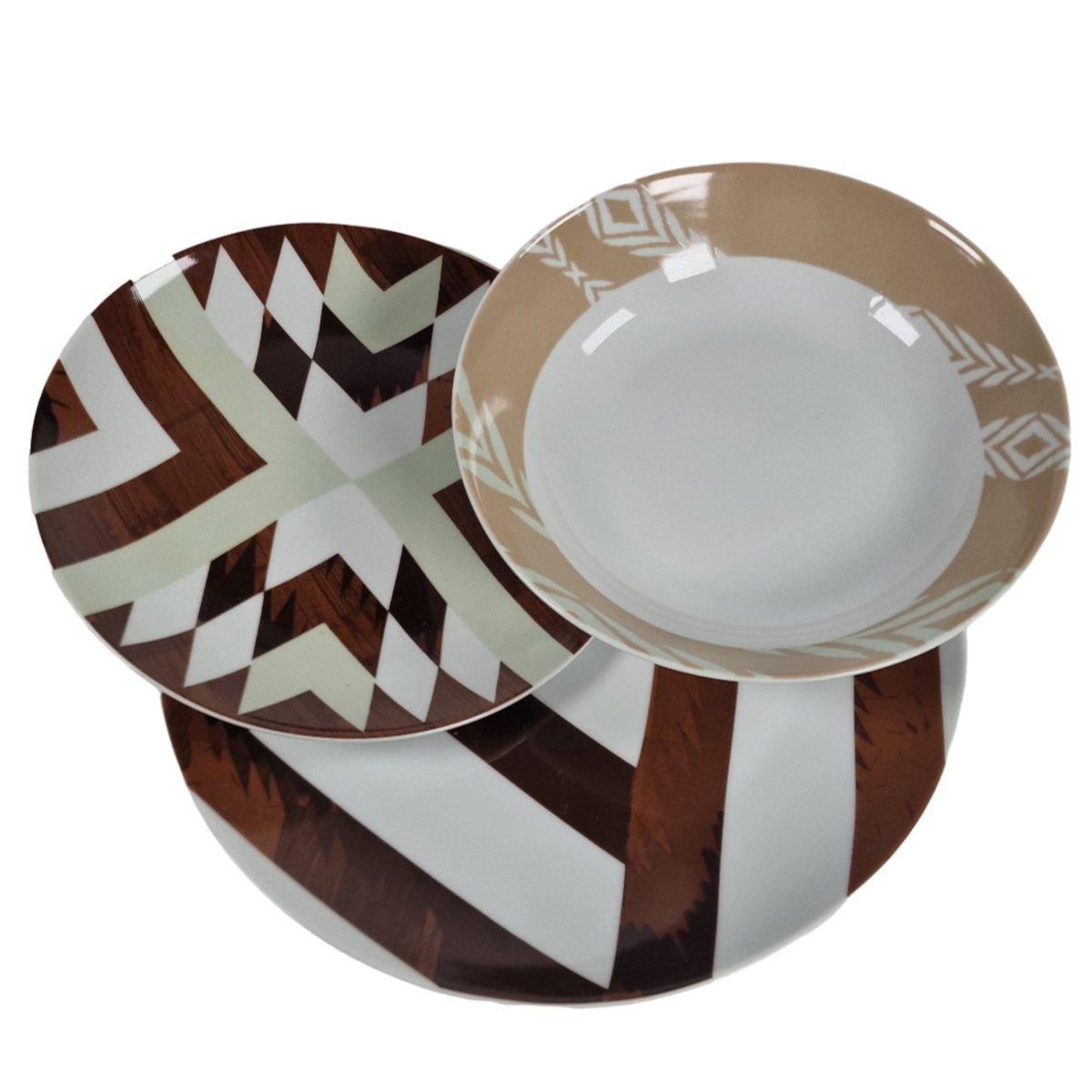 Piatti Servizio Tavola Set pz.18 Porcellana Fade Abaca | Fade