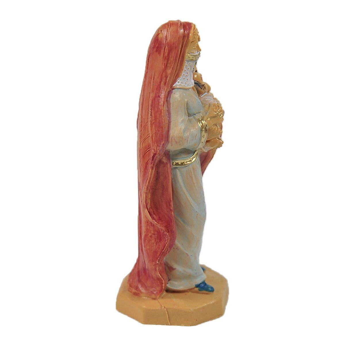 Statua cm.10 Donna con Bambino | Rossi Rosa