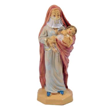 Statue Presepe - Donna con Bambino cm.10