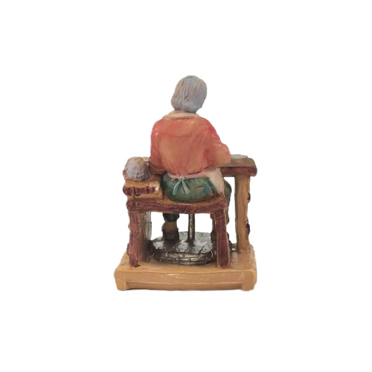 Statua cm.10 Vasaio Seduto | Rossi Rosa