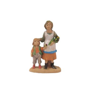 Statue Presepe - Donna con Bambino cm.10