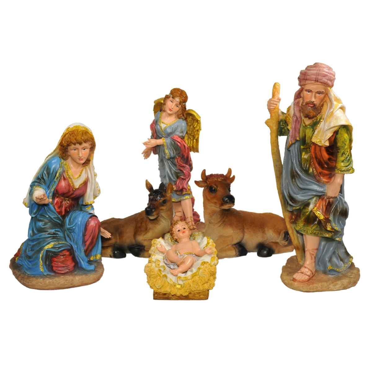 Nativit cm.52 Set da 6 Pz. | Rossi Rosa