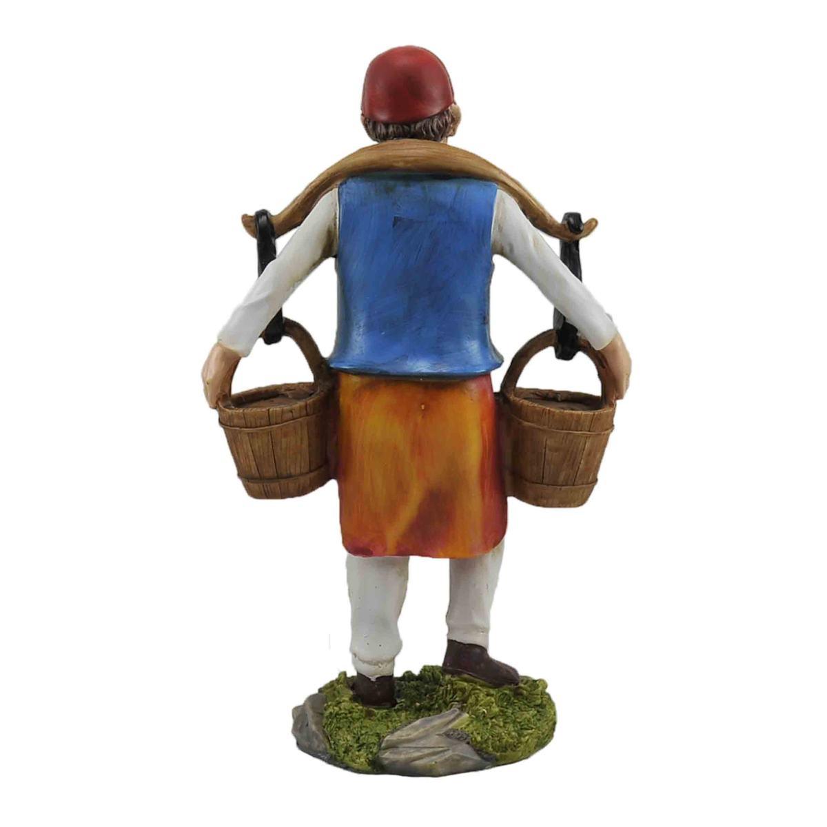 Statua cm.30 Acquaiolo con Secchi | Rossi Rosa