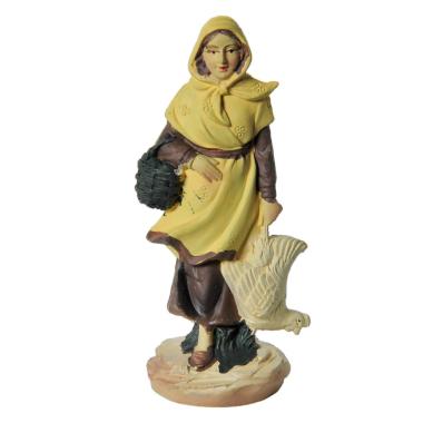 Statue Presepe - Donna con Gallina cm.10