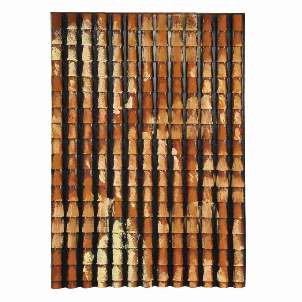 Pannello Tegole Grandi Marroni e Nero Anticato cm.35x1x25 | Rossi Rosa