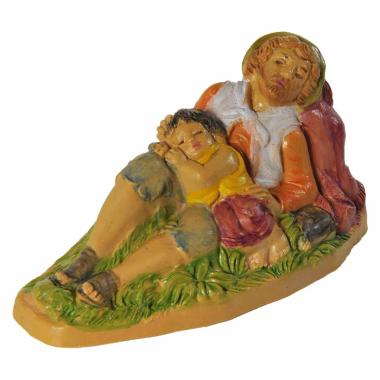 Statue Presepe - Dormiente con Bambino cm.10