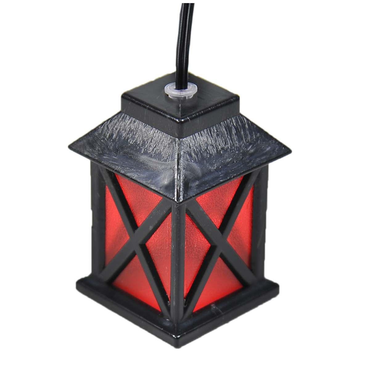 Lanterna con Spina Luce Led Rosso 3,5V cm.4,7x4,7x7
