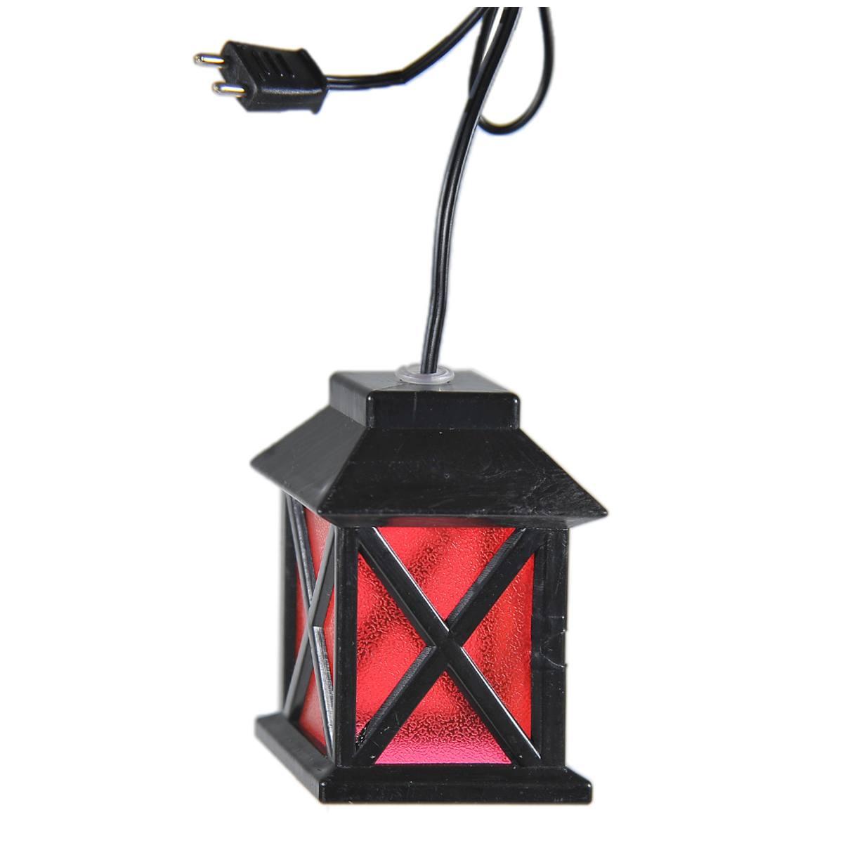 Lanterna con Spina Luce Led Rosso 3,5V cm.4,7x4,7x7