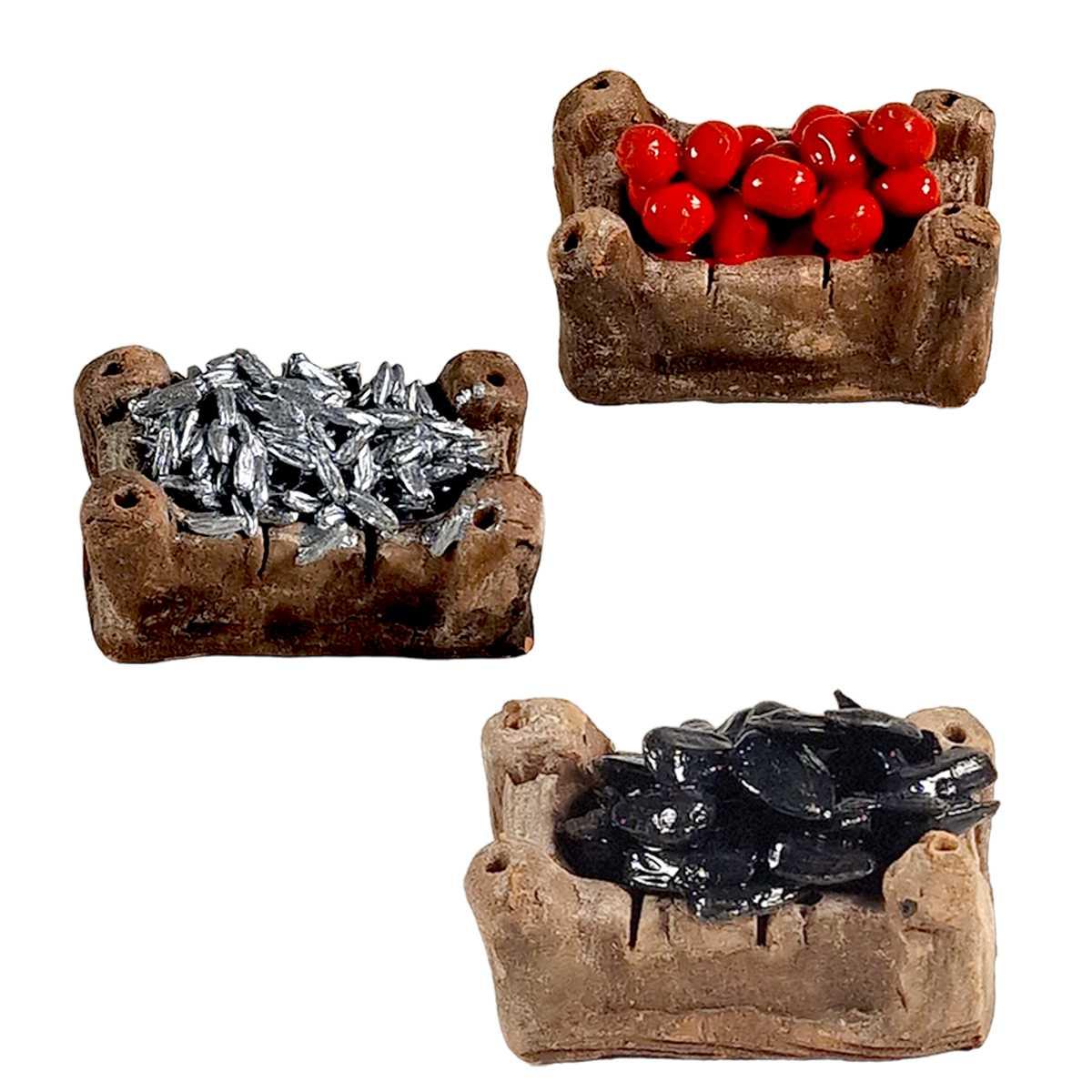 Cesta Alimenti Ortaggi Set pz.2 cm.4x3xH2,5 (Disp. 3 Modelli) | Rossi Rosa