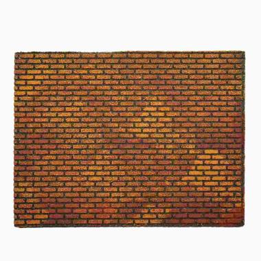 Pannello Sughero Muro Mattoncini cm.33x26 | Rossi Rosa