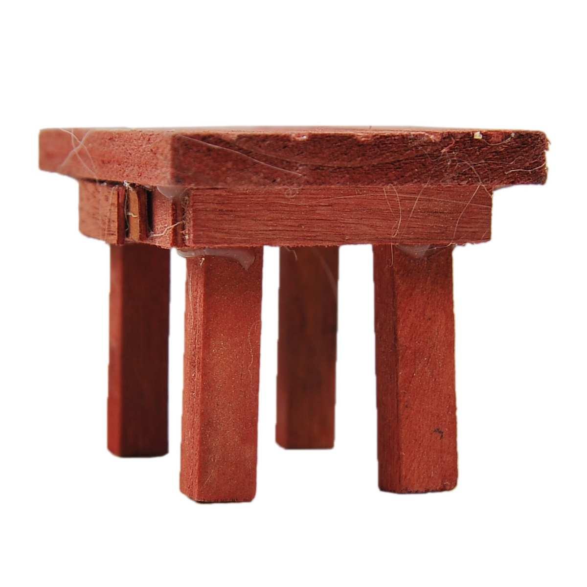 Tavolo Legno Marrone cm.8,5x5,5xH5,5 | Rossi Rosa