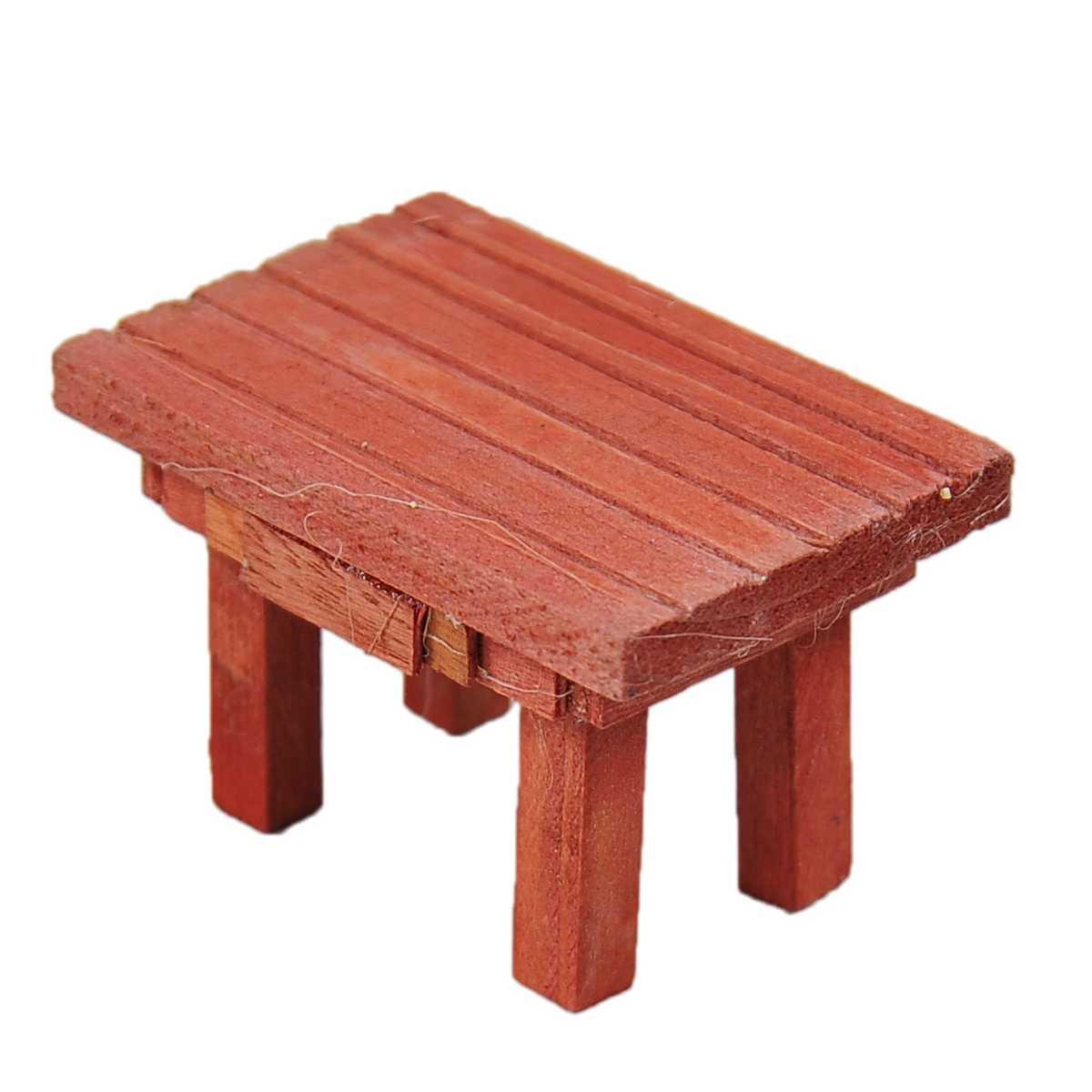 Tavolo Legno Marrone cm.8,5x5,5xH5,5 | Rossi Rosa