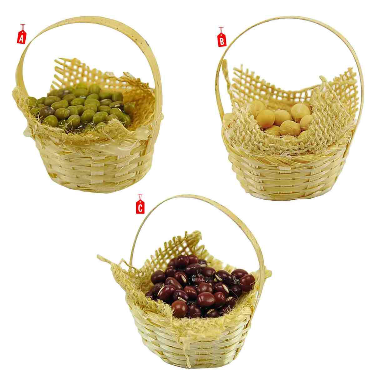 Cesta Alimenti cm.4,5xH6 (Disp. 3 Modelli) | Rossi Rosa