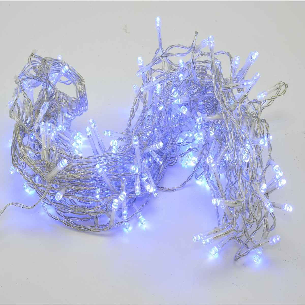 Luci di Natale Tenda esterno Led 200 Bianco/Blu cm.100xh200