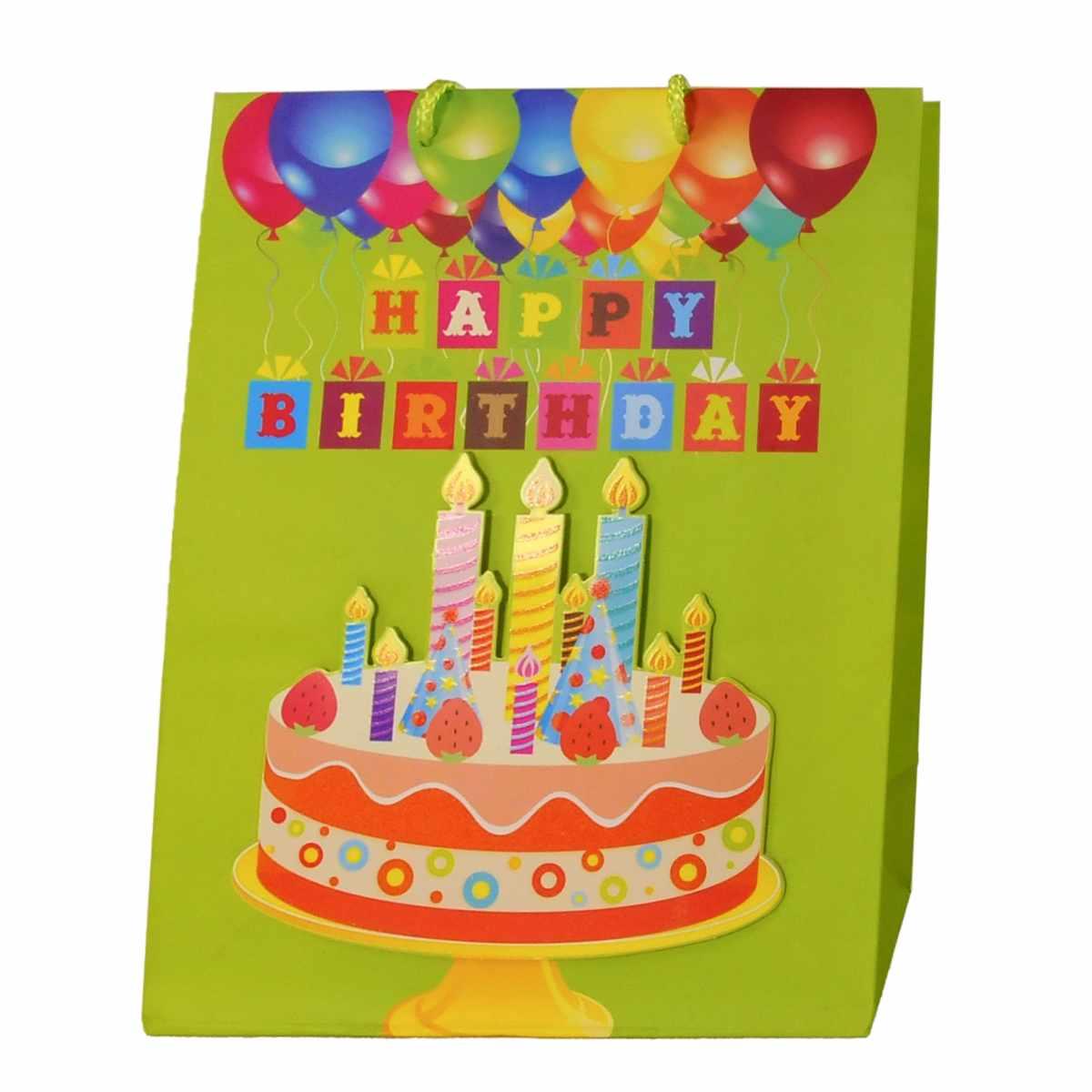 Busta Regalo Happy Birthday 3D cm.27x13x33