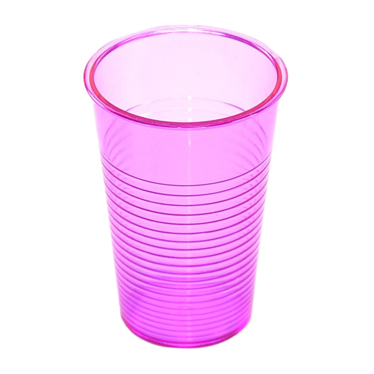 Bicchieri PVC Cristal Rosa ml.200 Set 3 Pezzi