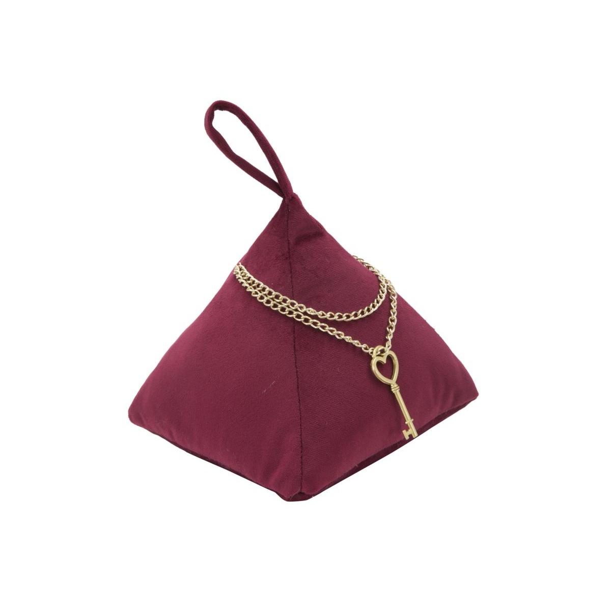 Ferma Porte Triangle Bordeaux cm.14x14x20 | Mauro Ferretti