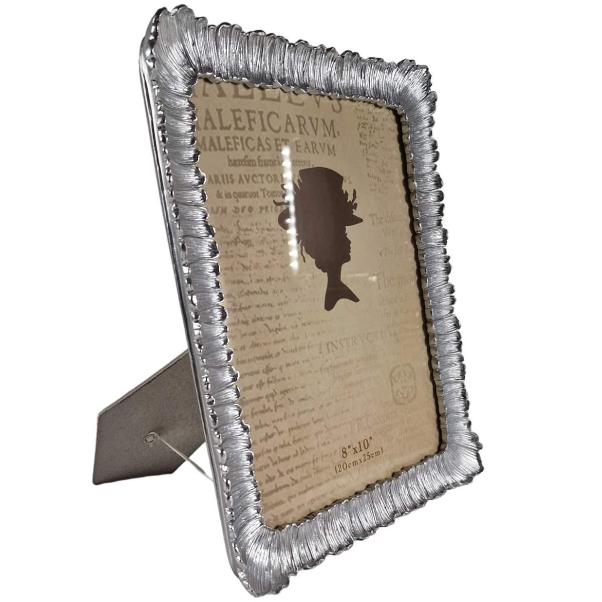 Cornice cm.20x25 Resina Argento Petal | Mauro Ferretti