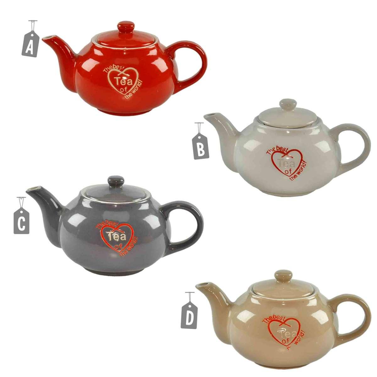 Gicos Teiera Ceramica The Best Tea 4 Colori 8025569685880-V 8025569685880