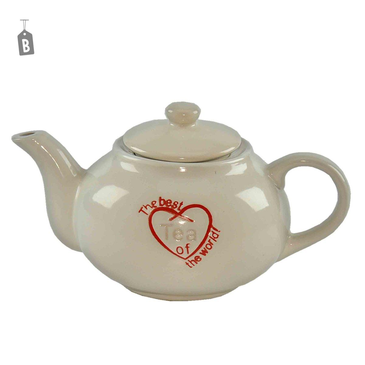 Teiera Ceramica "The Best Tea" 4 Colori