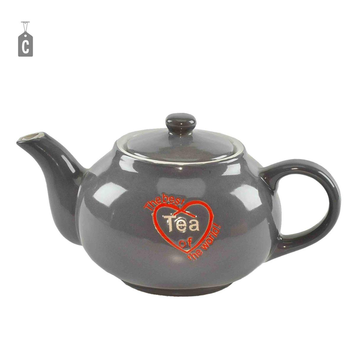 Teiera Ceramica "The Best Tea" 4 Colori