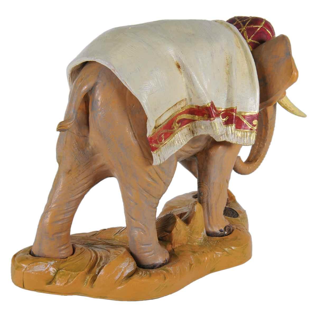 Statua presepe 19 cm elefante con base