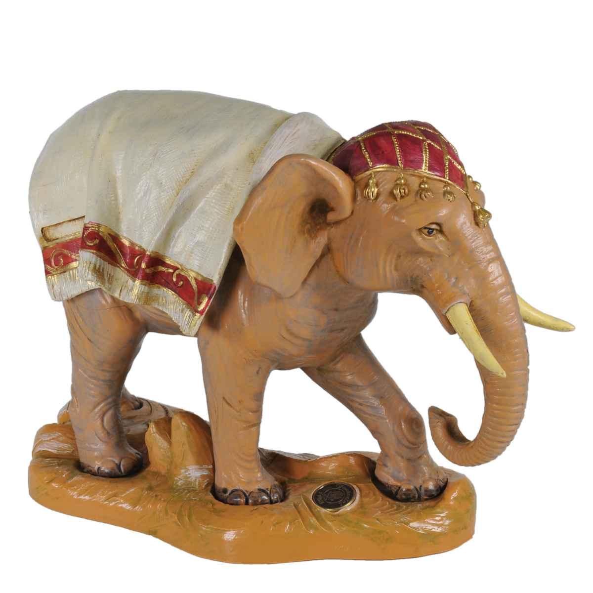 Statua presepe 19 cm elefante con base