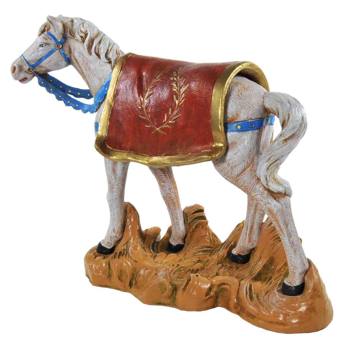 Statua cm.19 Cavallo Bianco con Base | Fontanini