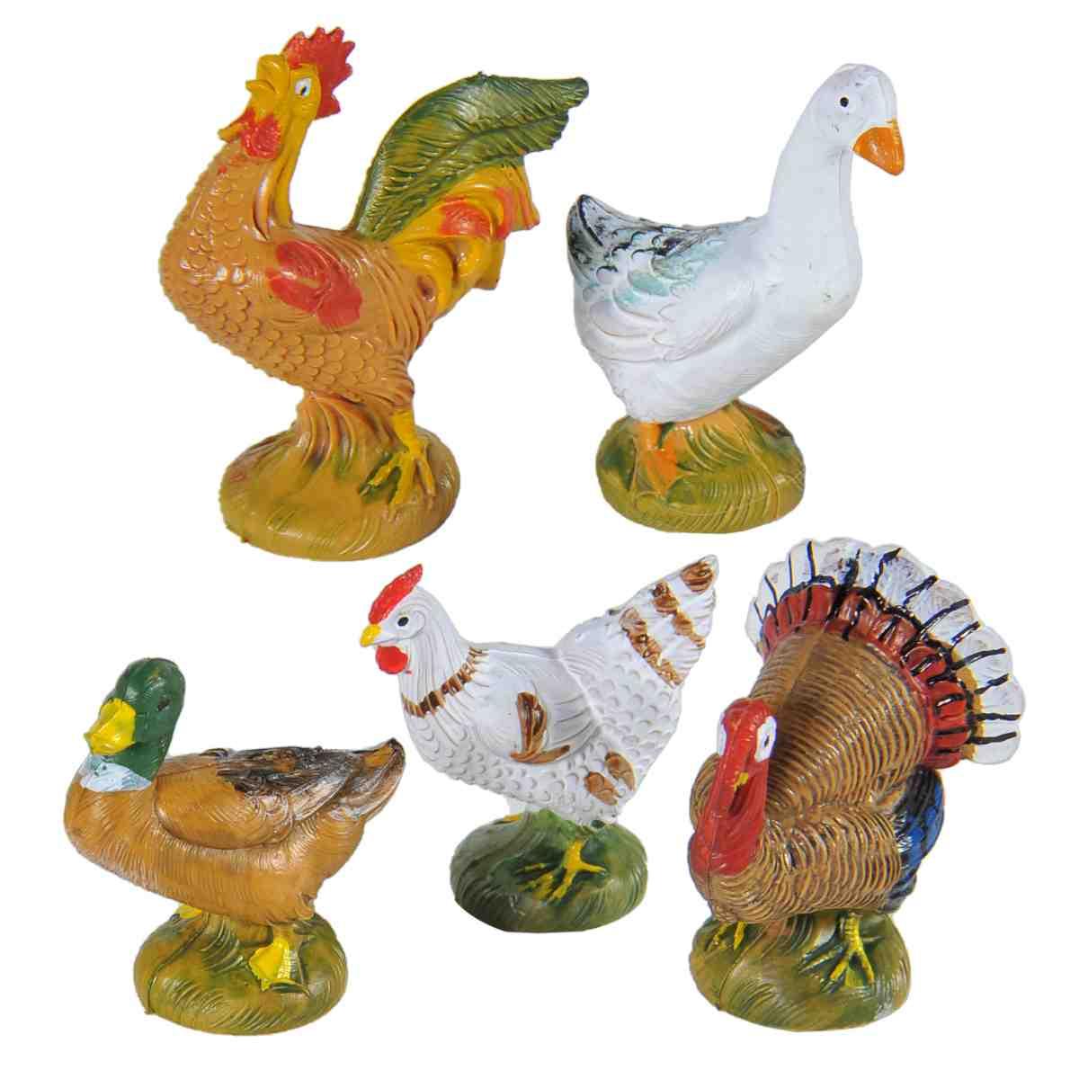 Statua cm.12 Gallinacei Assortiti Set pz.5 | Fontanini