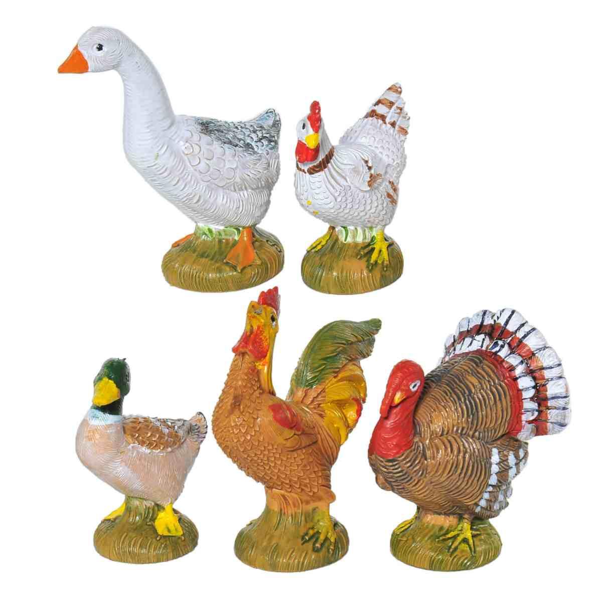 Animali Animali da Cortile Set pz.5 Rif/to cm.19 | Fontanini