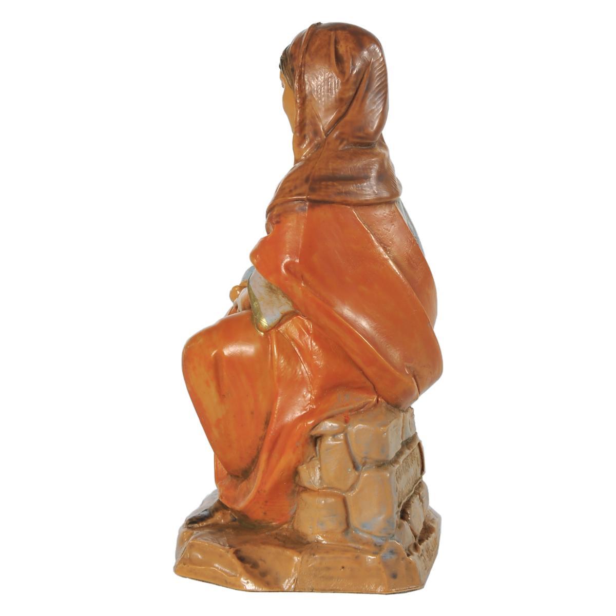 Statua cm.12 Ednah Donna Seduta con Bambino in Braccio | Fontanini