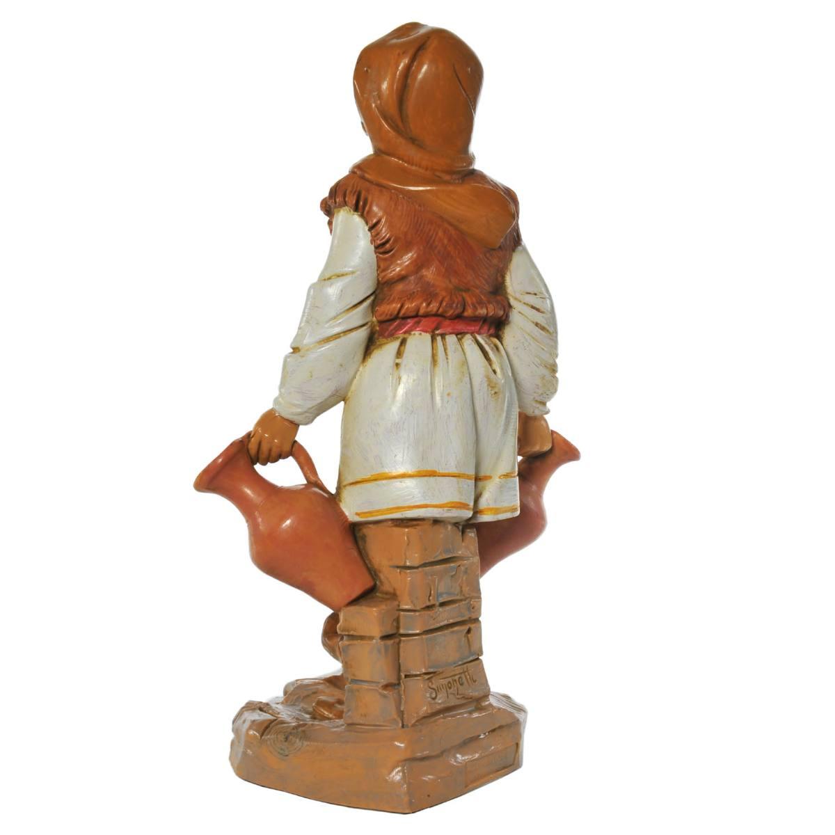Statua presepe 30 cm pastore con due brocche