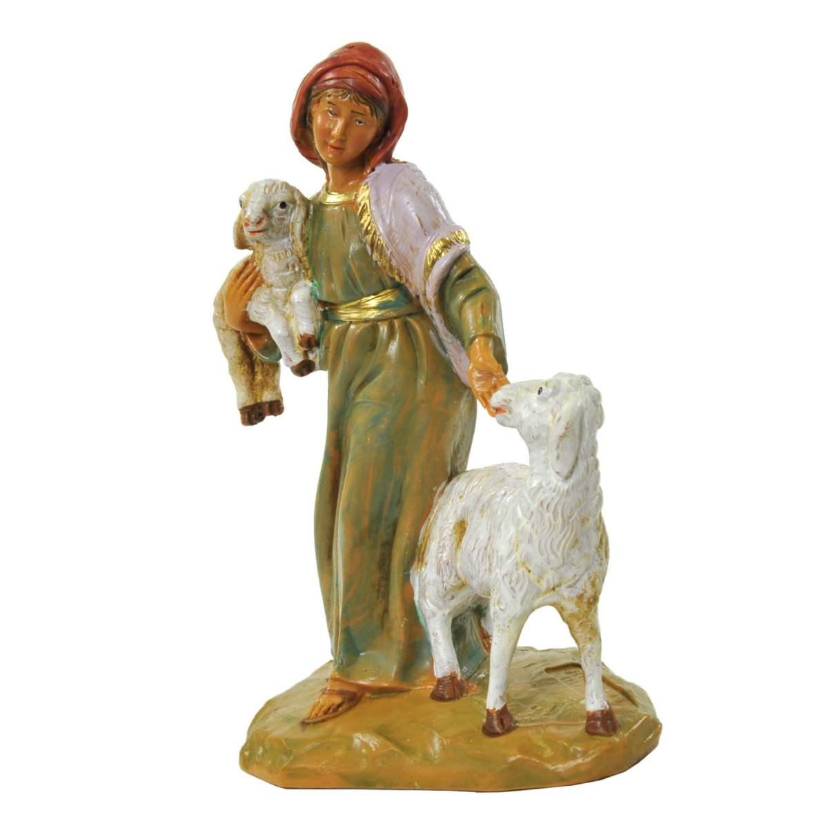 Statua cm.12 Pastorella Rhoda con Pecore | Fontanini