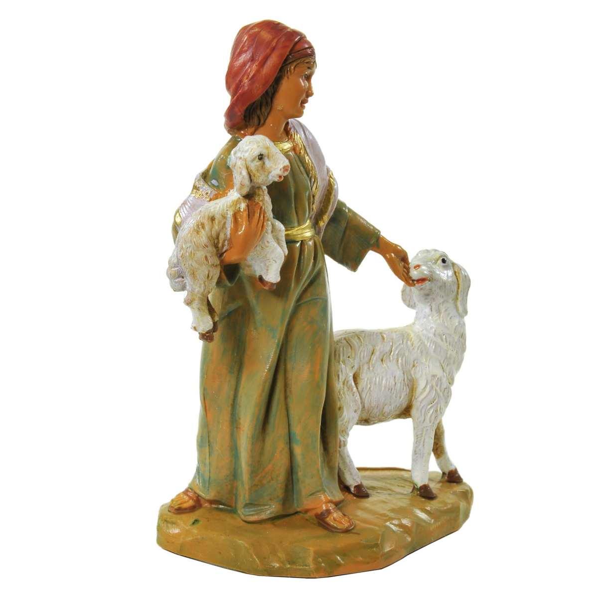 Statua cm.12 Pastorella Rhoda con Pecore | Fontanini